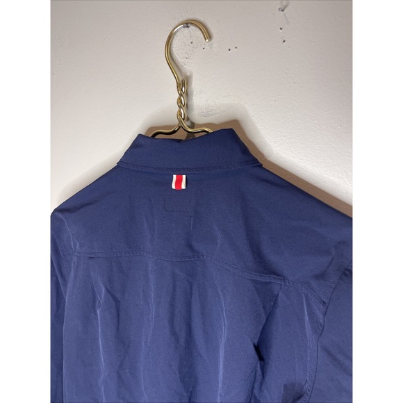 Mens Tracksmith Rapid Transit Popover Shirt in Navy Blue Small S - Picture 7 of 10